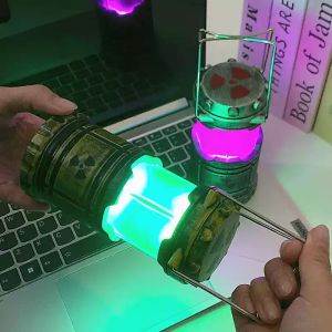 Mini Handheld Nuclear Reactor Lantern Toy Simulation Illuminator DoomsdayPush Light Creative Novelty Gift Portable Glowing Lamp