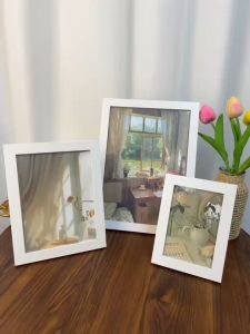 Wooden Photo Frame for Wall Hanging Wooden Picture Frame Stand for Pictures Photo Decor Commemorative Gift Display Holder 10X15 15X20 21X30cm A4