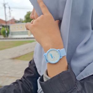 MORNING P0009: Jam Tangan Fashion Wanita Korean Style Colorful Elegant Strap Silikon Original Terlaris