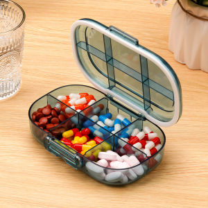 Portable Travel Sealed Medicine Box Large Capacity Carry-On Pill Tablet Storage Organizer Box Japanese Style Weekly Seven Days