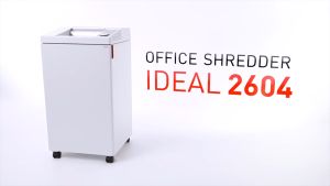 IDEAL 2604 SMC Oiler Micro Cut P7 (0.8 x 5mm) Non Stop Paper Shredder - 13 sheets 100 litres (non stop Micro Cut Mesin Penghancur Kertas)