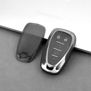 Car Key Fob for Chevrolet Cruze Malibu Camaro Blazer Volt Bolt EV Trax Equinox Transparent and Transparent Cover PackAccessories