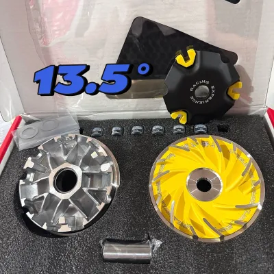 M.POWER RACING PULLEY SET DEGREE 13.5° FOR HONDA BEAT Fi TAIWAN MADE FREE FLYBALL BEAT Fi PULLEY SET