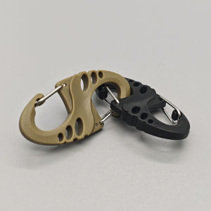 5pcs Portable Mini S-Type Carabiner Climbing Safety Buckle Key Dual Hook Plastic Steel Sport Outdoor EDC Multifunction Keychain