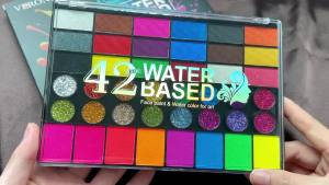 42 Colours Water Solubility Glitter Face Body PaintBody Makeup Face Paint Pigments Stage Makeup for Halloween Masquerade Party