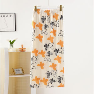 Fashionable Printed High Waist Asymmetrical Skirt for Women Summer 2022 Split A-Line Skirt Multi-Color Casual Polyester Fiber