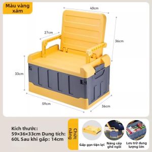 Hộp Lưu Trữ Di Động Gấp Được Dung Lượng Lớn Có Đệm Ghế