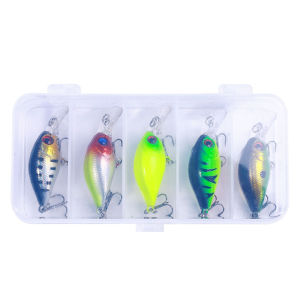Bộ 5 Mồi Câu Crankbait 4.4g 5cm Mồi Nhân Tạo Dùng Cho Cá Bass Cá Rock Cá Pike Mồi Câu Bề Mặt Nước Mồi Câu Lắc Lư Cho Biển Sông Hồ