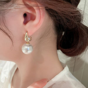 Efenji French Style Retro Big White Pearl Stud Earrings: A Perfect Daily Wear Accessory
