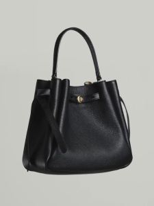 TB Mini Bucket Bag Cowhide Womens Bag Daily Casual Shoulder Crossbody Bag Fashionable and Versatile Commuting Bag