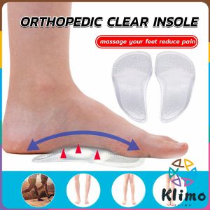 KLIMO Clear Insole Orthopedic Professional Arch Support Insole Flat Foot Orthotic Insole Insert Silicone Orthotic Pad
