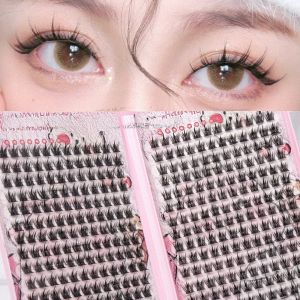 360PCS/Set False Eyelashes Mnaga Style Lashes Reusable Individual C Curl 30 Rows Large Capacity Thick Natural Manga Segmented Eyelash Extensions False Eyelashes 11mm 12mm 13mm