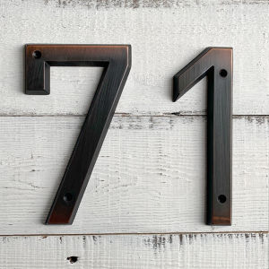 15Cm Big 3D Modernป้ายเลขที่บ้านขนาด6นิ้ว #0-9หมายเลขที่อยู่บ้านกลางแจ้งสำหรับประตูดิจิตอลบ้านอายุบรอนซ์