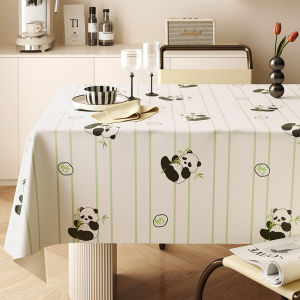 Luxurious Waterproof Oil-resistant High Temperature Resistant Small Sheepskin Tablecloth Panda Tea Table Mat No-wash Dining Table Cloth