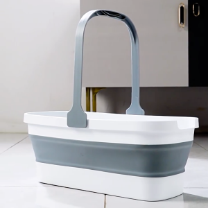 Amark Collapsible Cleaning Pail | 11.8L | Folding Mop Bucket with Scrubbing Grooves