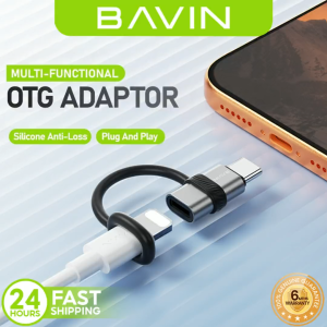 BAVIN O99 OTG USB 3.0 to Type-C Adapter Fast 5Gbps Transfer Plug & Play Compact Converter for Tablet & Smartphones