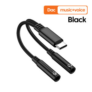 2 IN 1 Type-C to Dual 3.5mm Headphone Audio Aux Adapter Jack Sound Card Interface Headphone Microphone Adapter For IPhone15 16