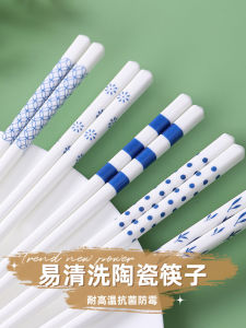 High Temperature Resistant Ceramic Chopsticks Hepburn Style Easy to Clean Antibacterial Anti Mold from Jingdezhen China