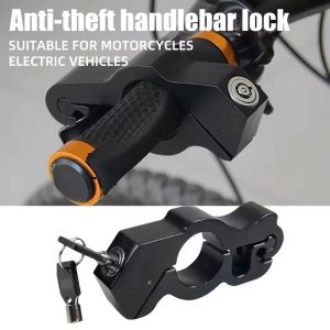 Motorcycle Handlebar Lock Anti Theft Throttle Grip Clutch Brake Lock Adjustable Universal Lever Lock For Motorbikes Scooter