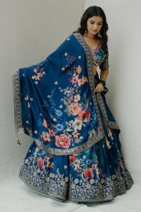 [PRE-ORDER] Semistitched Faux Georgette With Beautiful Design Digital Print Work Lengha ( Delivery 15 days )