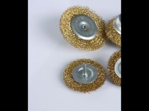 5/3Pcs Brass Coated Wire Brush Wheel & Cup Brush Set with 6mm Shank Metal Cleaning