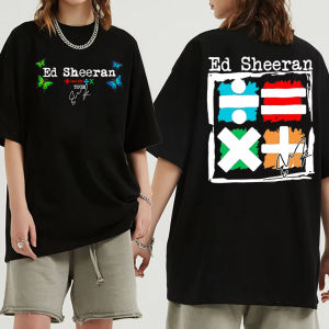 Sanrio | Ed Sheeran Mathematics 2026 Tour Summer Cotton T-Shirts Man Woman Harajuku O-Neck Short Sleeve Shirts Music Fans Gift Male Tops