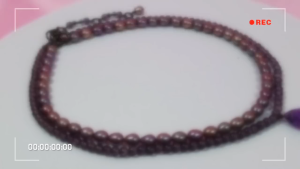 [ Woosilver ] Vòng Cổ Ngọc Trai & Hạt Anh Tím – Secondhand – NTN60