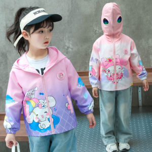 MeiLetti Girls Fleece Lined Jacket with Glasses Cartoon Design Autumn Winter Coat for Babies And Toddlers Windproof And Wearable