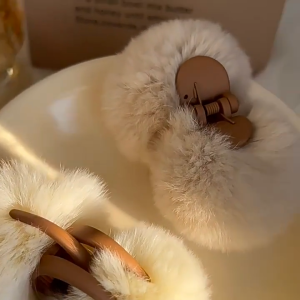 Kẹp tóc bông lông mềm mịn kẹp càng cua cute mới lạ mới nhất 2025