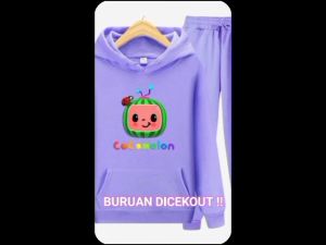 COCOMELON Atasan Dan Setelan Sweater Hoodie Anak Usia 4-13Tahun Bisa Bayar Ditempat COD