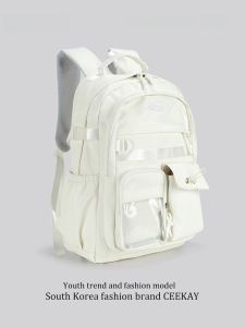 Ceekay Original Large Capacity Backpack for College Students High School Girls 2025 New Style Oxford Cloth Zipper Closure School Bag