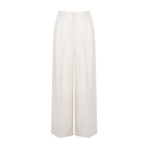 Flowing Floor Length Suit-style Wide Leg Pants