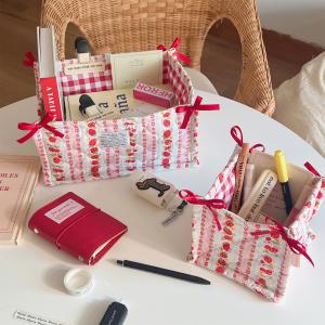 Cute Floral Striped Storage Basket Home Desktop Organizer Snack Miscellaneous Items Storage Box Basket Versatile Chinese Made