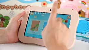 TABLET ANAK 7\" Pintar: Android 13 8+128GB Paket Hadiah Edukasi & Game Kontrol Orang Tua