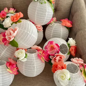 โคมไฟปาร์ตี้รอบกระดาษตกแต่งอุปกรณ์วันหยุดงานแต่งงานโคมไฟสีขาวโคมไฟจีน Ball Lampion แขวน