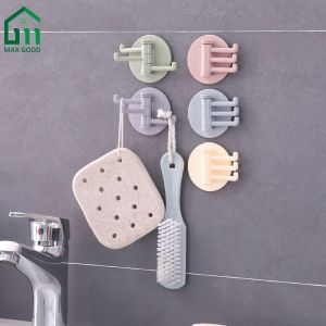 Móc xoay nhựa 3 nhánh treo đồ Dán Tường tiện dụng chất lượng cao