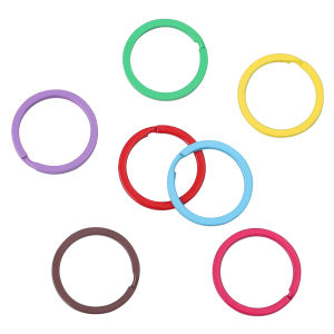 2-5pcs/lot 30mm Iron Colorful Spray Painted Flat Coil For DIYJewelry Keychain Handmate Accessories