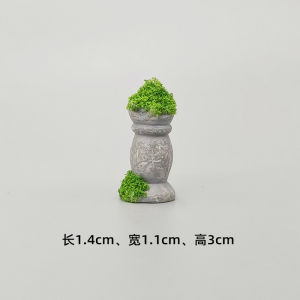 Moss Micro Landscape Chinese Ancient Architecture Pavilion Bridge Rockery Landscape Gardening Glass Flower Container Decorative Ornaments