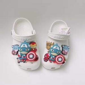 TẶNG 12 STICKER - Dép Cross cho bé trai HannaKids màu Trắng Sục Cros Classic cho trẻ em nam nữ giày Clog Kid xuất khẩu