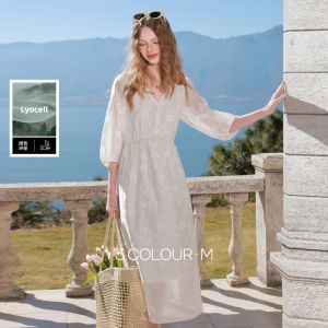 3COLOUR·S | French Linen White A-Line Dress