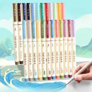 ยืดหยุ่นหัวนุ่มสีน้ำจิตรกรรมปากกาการประดิษฐ์ตัวอักษร/วิจิตรศิลปะจิตรกรรม/อุปกรณ์นักเรียนมือบัญชีแยกประเภทตกแต่งสายเบ็ดปากกา