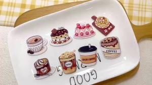Milktea Acrylic Fridge Magnet Decor Coffee Cake Magnetic Stickers for Ice Cream Shop Ambiance Decoration Gifts Kitchen and Home