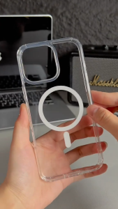 Ốp lưng Chính Hãng LlKGUS Crystal Clear Case trong suốt chống ố từ tính hỗ trợ sạc không dây 17 16 pro max 15 14 13 ProMAX 12 14 Plus MVSTORE