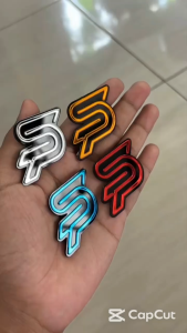 Stiker Emblem Logo SP speed people Timbul 3D bahan Akrilik