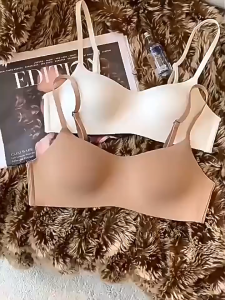 1/3/5PCS Seamless Bras Womens One-piece Underwear Small Chest Bras Upper Support Bra Non-Wire Female Lingerie Solid Intimates