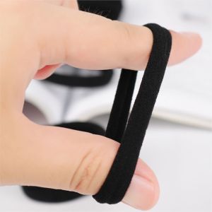 10/100pcs Black Hair Ties No Damage Seamless Hair Ties Ponytail Holders Elastics Hair Accessories for Women Girls