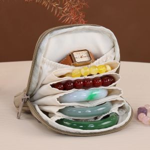 Luxury Mini Multi-layer Jewelry Organizer Bag Portable Travel Compact Storage Pouch for Bracelets Rings Small Accessories