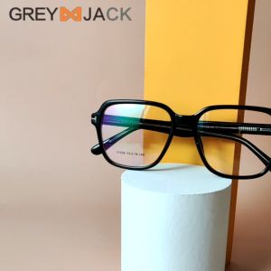Grey Jack Frame Kacamata Model Kotak TR90 Model Bold Fashion Wanita dan Laki-laki Ringan Bisa Minus FRM 21056