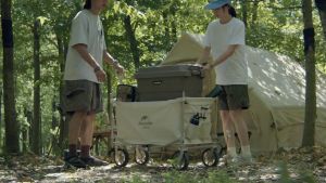Wagon Foldable Trolley 126x60x50cm Troli Camping Lipat Roda Tarik CH001