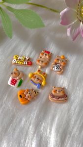 [FREE SHIP] Crocs Jibbitz Sticker gắn dép Hình Capybara Dễ thương - Có Nút Gắn